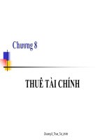 bài giảng tài chính công ty nâng cao chương 8 thuế tài chính
