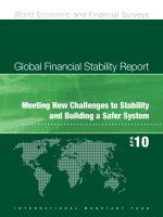 global financial stability report; meeting new challenges to stability and building a safer system (imf, 2010)