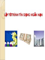 Lập tờ trình tín dụng ngắn hạn