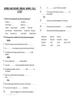 phrasal verbs: break-bring-call-cut