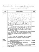 Đáp án Ngữ văn 9 HKI 2011-2012