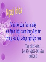 Ngoại  khóa: Vai trò của điện năng