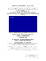 Cách cài đạt Win XP