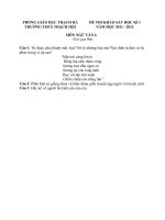 đề thi ngữ văn 6 học kì i