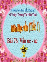 Học vần bài oc, ac