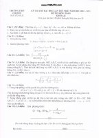 đề thi thử trường nguyễn huệ