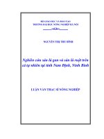 Nghiên cứu sán lá gan và sán lá ruột trên cá tự nhiên tại tỉnh Nam Định, Ninh Bình