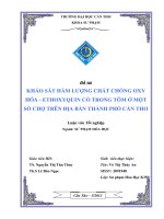 Khảo sát hàm lượng chất chống oxy hóa ethoxyquin có trong tôm