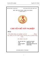 giải pháp nâng cao nghiệp vụ hoạt động huy động vốn tại ngân hàng thương mại cổ phần đông nam á chi nhánh văn phú - hà đông