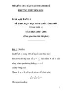 Đề thi chọn học sinh giỏi môn toán lớp 12 trường THPT Bỉm Sơn tỉnh Thanh Hóa