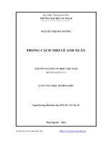 Phong cách thơ Lê Anh Xuân