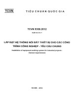 tcvn 9358: 2012 lắp đặt hệ thống nối đất thiết bị cho các công trình công nghiệp-yêu cầu chung