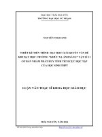 Thiết kế tiến trình dạy học giải quyết vấn đề khi dạy học chương khúc xạ ánh sáng vật lý 11 cơ bản nhằm phát huy tính tích cực học tập của học sinh Trung học Phổ thông