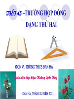Tiết 45: Trường hợp đồng dạng thứ ba của hai tam giác