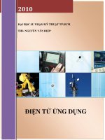 Bài giảng Điện tử ứng dụng  Ths. Nguyễn Văn Hiệp