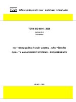 tcvn iso 9001 : 2008 xuất bản lần 3 third edition hệ thống quản lý chất lượng − các yêu cầu quality management systems − requirements