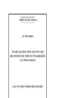Tổ chức dạy học tiếng Việt lớp 1 cho học sinh dân tộc thiểu số vùng khó khăn của tỉnh Cao Bằng