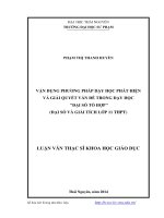 Vận dụng phương pháp dạy học phát hiện và giải quyết vấn đề trong dạy học Đại số tổ hợp (Đại số và giải tích lớp 11 THPT)