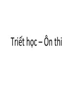 Ôn thi cao học môn Triết Học