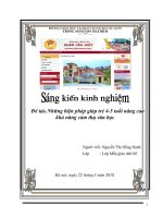 Những biện pháp giúp trẻ 4 - 5 tuổi nâng cao khả năng cảm thụ văn học.