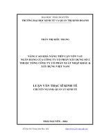 Nâng cao khả năng tiếp cận vốn vay ngân hàng của Công ty Cổ phần Xây dựng số 2 thuộc Tổng Công ty Cổ phần Xuất nhập khẩu và Xây dựng Việt Nam