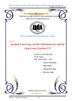 Áp dụng Lean trong cải tiến chất lượng sản xuất tại công ty may Esprinta VN