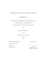 international stock market liquidity