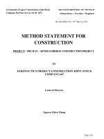 THUYẾT MINH tổ CHỨC THI CÔNG dự án cầu KÊNH 14