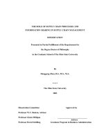 the role of supply chain processes and information sharing in supply chain management