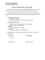 báo cao ủng hộ hs nghèo ăn tết- TH Đồng Tâm B