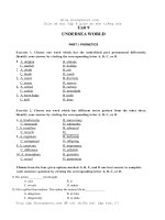 Bài tập ngữ pháp bổ xung-Unit 9