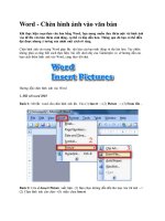 Word  Chèn hình ảnh vào văn bản