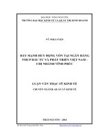 Đẩy mạnh huy động vốn tại Ngân hàng Thương mại Cổ phần Đầu tư và Phát triển Việt Nam Chi nhánh Vĩnh Phúc