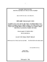 Nghiên cứu xây dựng hệ thực nghiệm biến tần động cớ điện xoay chiều, phục vụ cho công tác đào tạo nghề điện công nghiệp của khoa điện, trường cao đẳng nghề Yên Bái