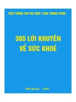 365 loi khuyen ve suc khoe