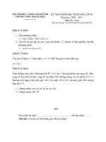 Đề thi HSG toán 10 Thạch Thất - 1