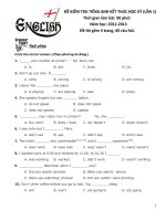 De thi tieng anh ket thuc hoc ky (lan1)