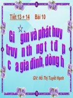 Bài 8 truyền thống gia đình
