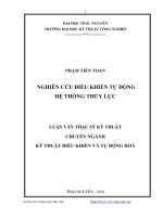 Nghiên cứu điều khiển tự động hệ thống thủy lực