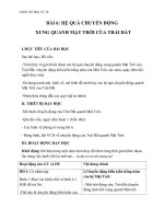 giáo án địa lý 10 bài 6 hệ quả chuyển động xung quanh mặt trời của trái đất