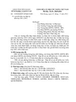 Thông báo nợp đề kiểm tra của HK1 11-12