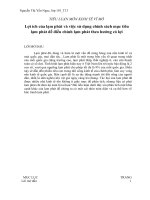lợi ích của lạm phát và việc sử dụng chính sách mục tiêu lạm phát để điều chỉnh lạm phát theo hướng có lợi