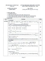 HDC đề thi HSG cấp tỉnh môn Toán THPT năm 2011