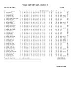 KQ HỌC TẬP HKI NH: 2011- 2012 LỚP 8A1