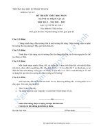 Đề thi kết thúc học phần Điện học 2011 - trường ĐHSPTPHCM