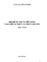 tuyển tập các đề ôn thi môn toán vào lớp 10
