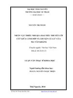 Nhân vật thiếu nhi qua hai tiểu thuyết Côi cút giữa cảnh đời và Chuyện của Lý của Ma Văn Kháng
