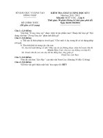 Đề Ngữ Văn 8 HK1 2011 - 2012