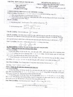 Đề và đáp án thi thử Toán Lần 1-2012 THPT Thuận Thành 1