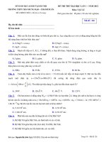 Đề thi thử ĐH - CĐ lần 1 - Môn Vật lí - năm 2012